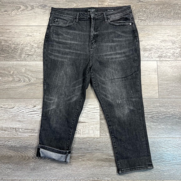 Judy Blue JB88238 Skinny Fit Capri Gray High Waist Jeans - Picture 1 of 10